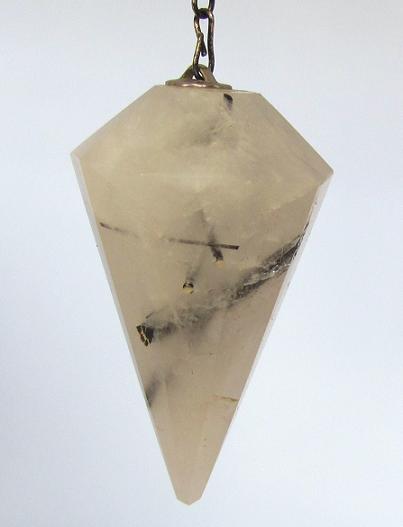edelstenen en mineralen pendel van toermalijnkwarts